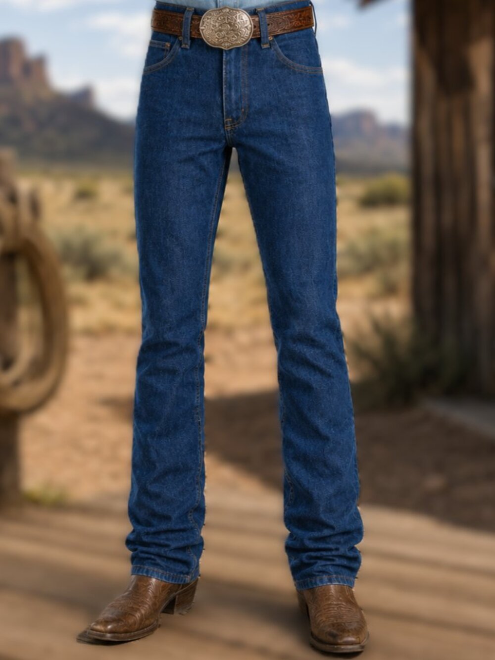 Vintage 70s Maverick Western Boot Cut Flared Leg Jeans Deadstock NOS 28 x 31 USA